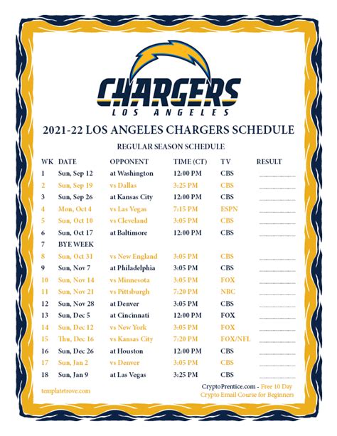 chargers tv schedule